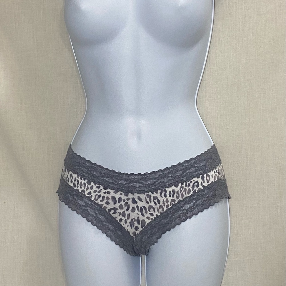 Victoria’s Secret Leopard Print With Dark Gray Trim Cheeky Panties